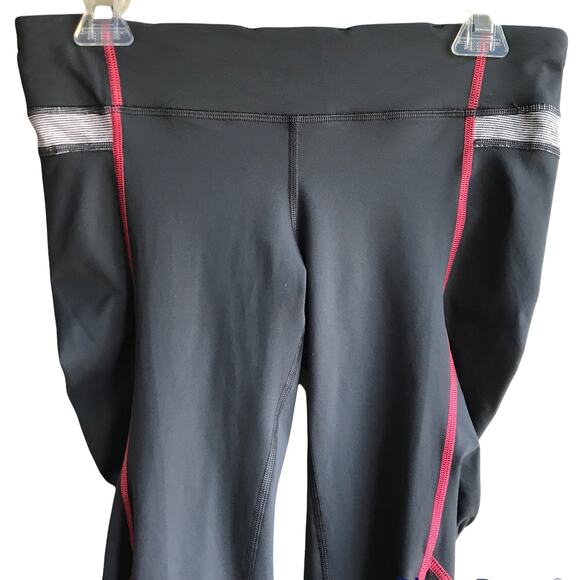 Lululemon Run Cropped Leggings Size 8 Pockets Mesh Running Gym Winter Luxtreme - Picture 4 of 9